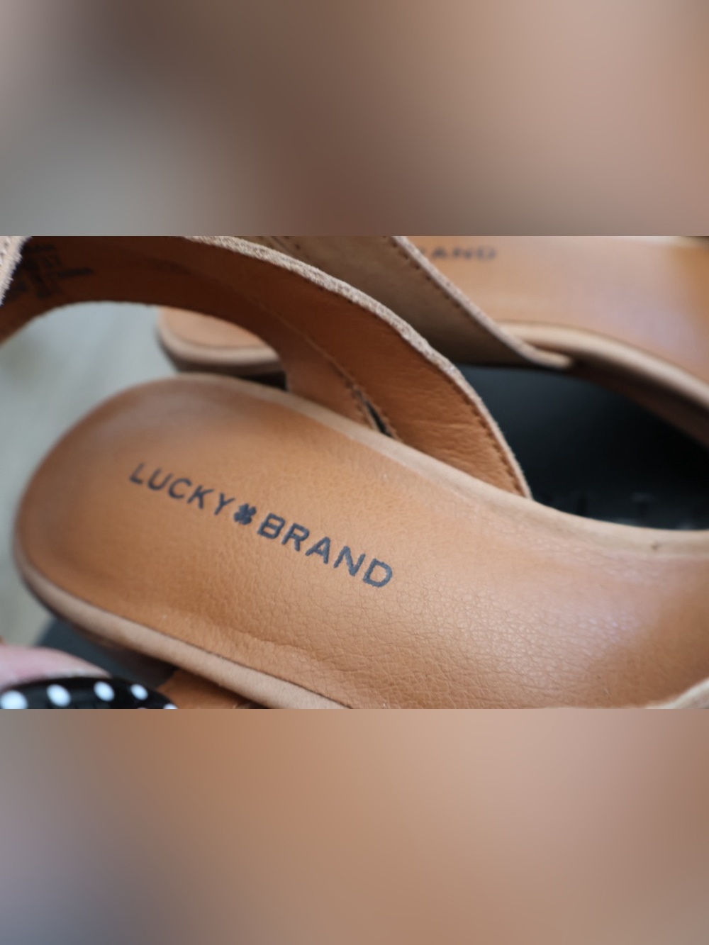 Lucky Brand Block Heel Strappy Sandal in Tan - Women's 6.5 - Picture 5 of 7